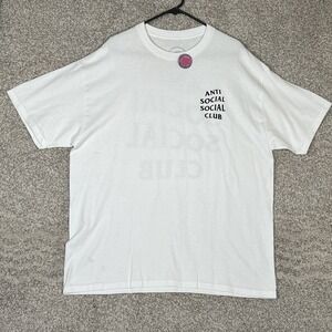 Anti Social Social Club T-Shirt Mens XL White Short Sleeve Streetwear Tee